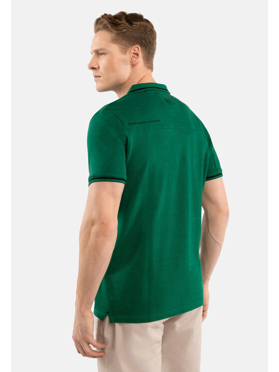 Volcano Volcano Polo O-SALLY Zielony Regular Fit
