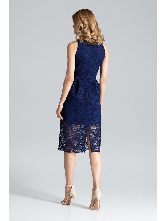 FIGL FIGL Sukienka M640 Granatowy Regular Fit