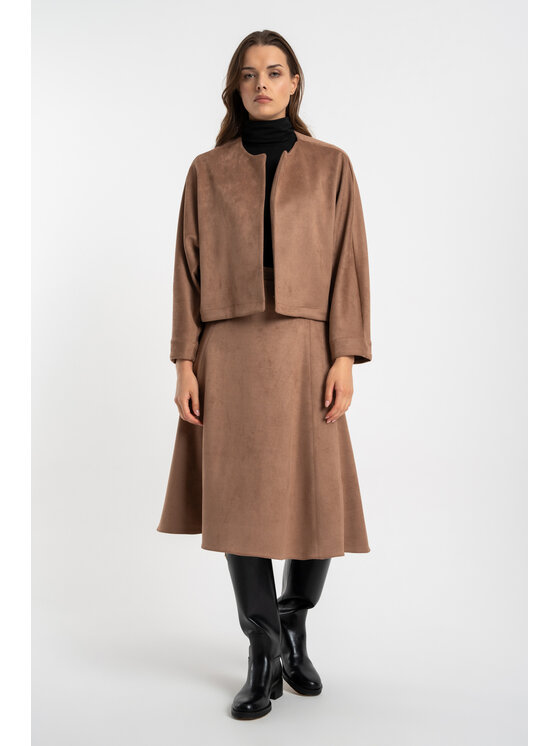 CLICK CLICK Bunda pro přechodné období 71-0104 Tmavě béžová Regular Fit