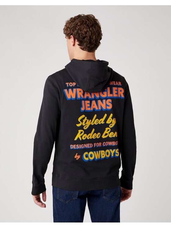 Wrangler Wrangler Bluza HOODIE Czarny Regular Fit