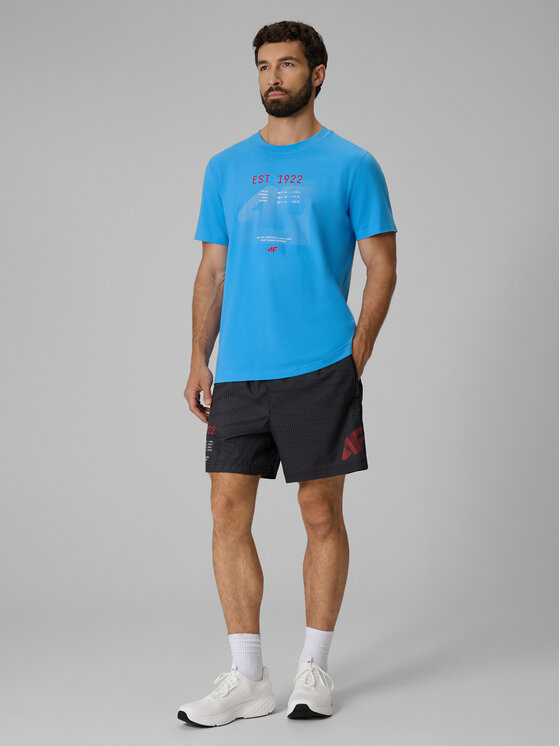 4F 4F T-Shirt AQUA FORCE Niebieski Regular Fit