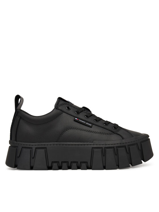 Tommy Jeans Tommy Jeans Sneakersy Tjw Vulc Flatform Leather EN0EN03008 Černá