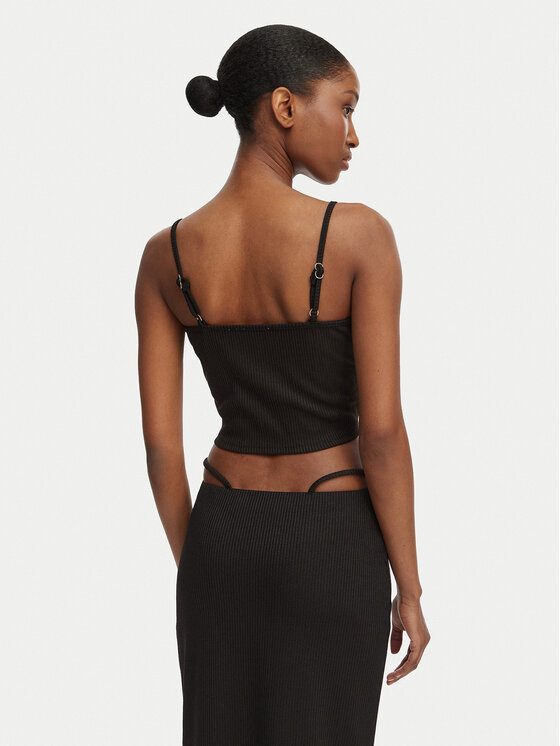 Guess Guess Топ E6GP01 KG322 Чорний Slim Fit