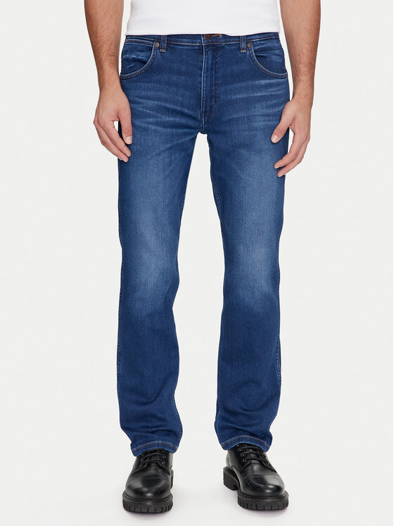 Wrangler Jeans Hlače Greensboro 112357412 Modra Straight Fit