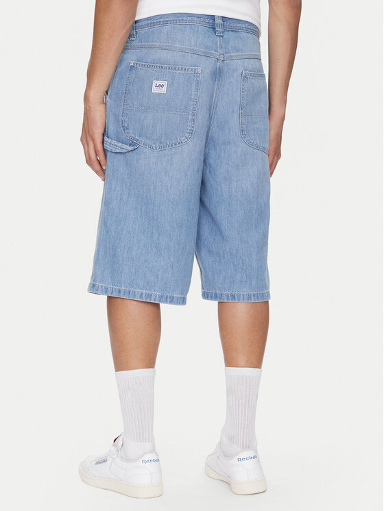 Lee Lee Džínové šortky Carpenter 112364163 Modrá Loose Fit