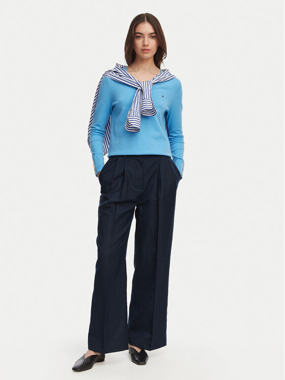 Tommy Hilfiger Tommy Hilfiger Пуловер WW0WW40098 Син Regular Fit