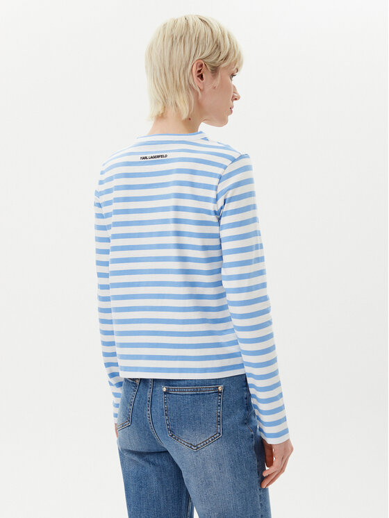 KARL LAGERFELD KARL LAGERFELD Bluse A1W17137 Blau Regular Fit