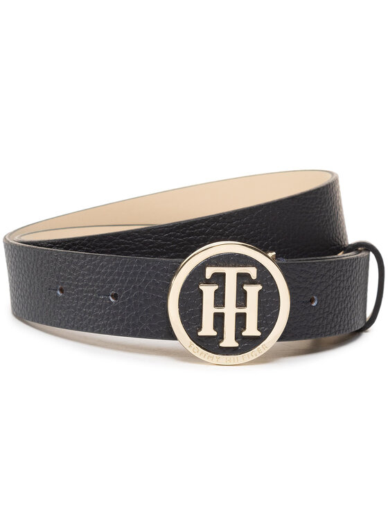Tommy Hilfiger Tommy Hilfiger Naiste püksirihm Th Round Buckle Belt 3.0 AW0AW08605 Tumesinine