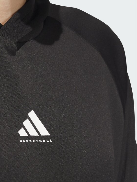adidas adidas Bluza techniczna Basketball Crazy Warm Czarny Loose Fit