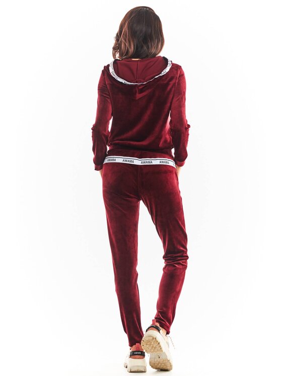 Awama Awama Bluza A373 Bordowy Basic Fit