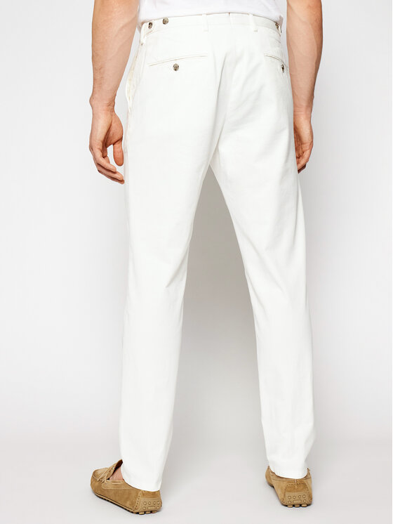 Oscar Jacobson Oscar Jacobson Čino bikses Danwick 5176 4305 Balts Slim Fit