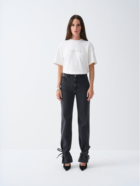 La Mania La Mania T-Shirt HAYLA Biały Basic Fit