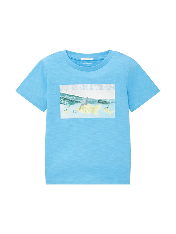 1035058 Modrá Tom T-Shirt Tailor