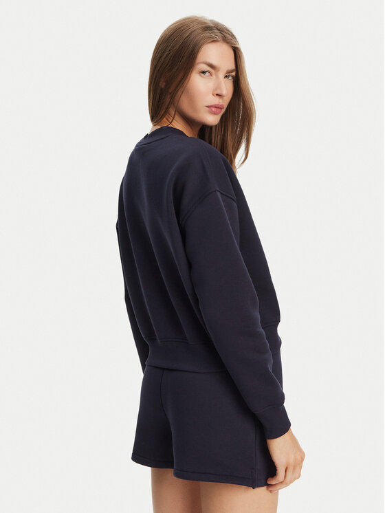 Hunter Hunter Džemperis Tina HARW0042242 Tamsiai mėlyna Cropped Fit