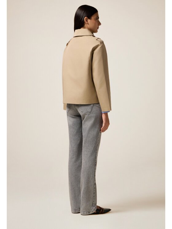 Oltre Oltre Cappotto 0075J000118N002 Écru Baggy Fit