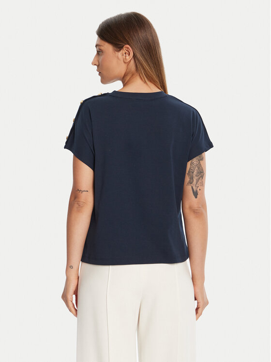 Tommy Hilfiger Tommy Hilfiger Póló Gold Button WW0WW47455 Sötétkék Regular Fit