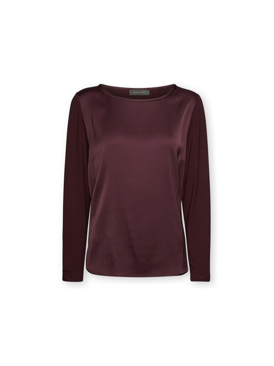 Elena Mirò Elena Mirò Bluzka G057Z000708N039 Bordowy Regular Fit