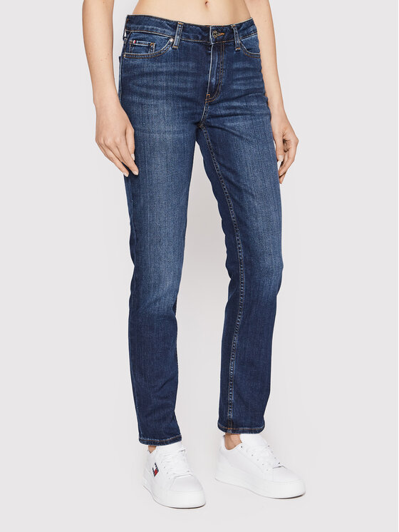 Tommy Hilfiger Tommy Hilfiger Jeans hlače Rome WW0WW34575 Modra Regular Fit