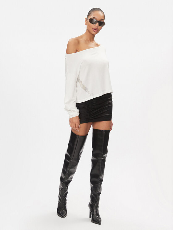 Liu Jo Sport Liu Jo Sport Sweter TA4159 MS49I Écru Cropped Fit