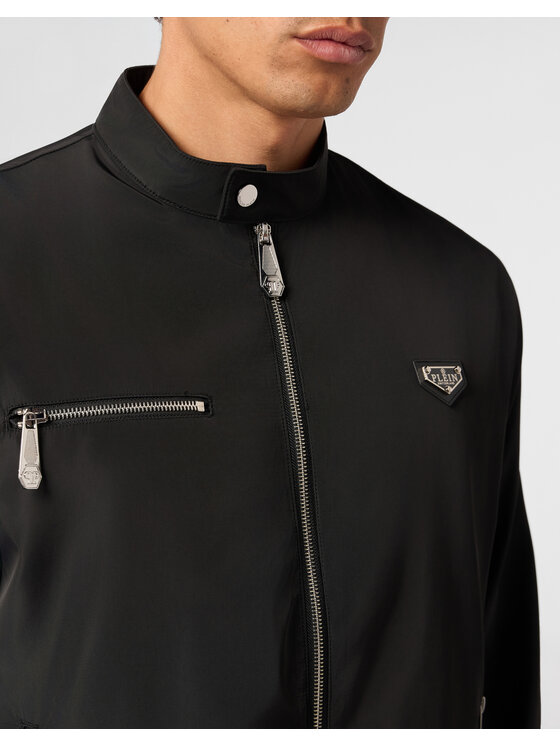 PHILIPP PLEIN PHILIPP PLEIN Kurtka skórzana 31470 Czarny Casual Fit