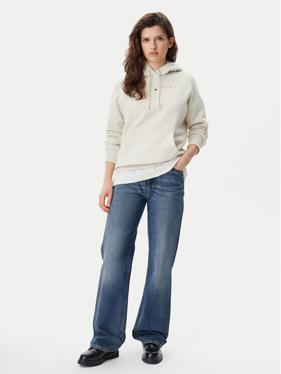 Tommy Jeans Tommy Jeans Bluză Tonal Linear DW0DW20304 Bej Regular Fit