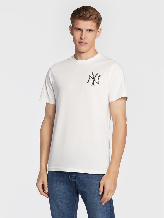 New Era T-krekls New York Yankees Logo Infill 60284710 Balts Regular Fit