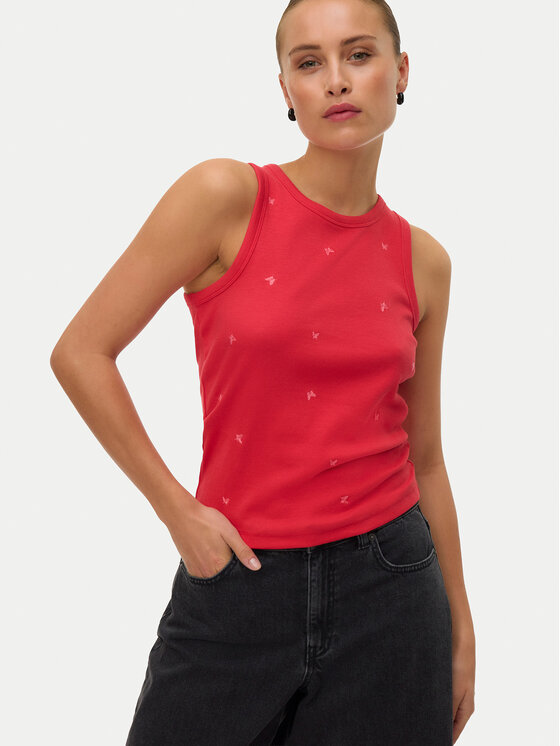 Vero Moda Vero Moda топ Naja 10341964 Червен Slim Fit