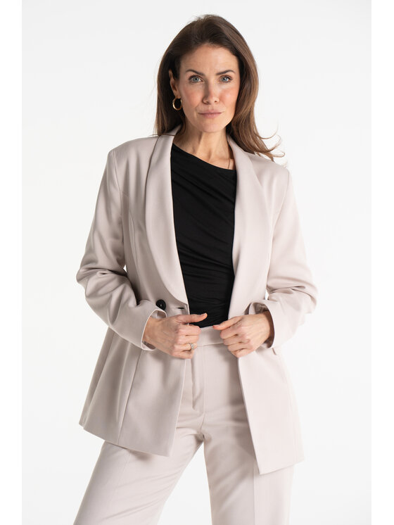 Salme Salme Marynarka Nadia Beżowy Regular Fit