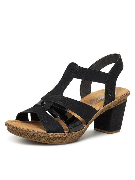 Rieker Rieker Sandalen 665K3-00 Schwarz