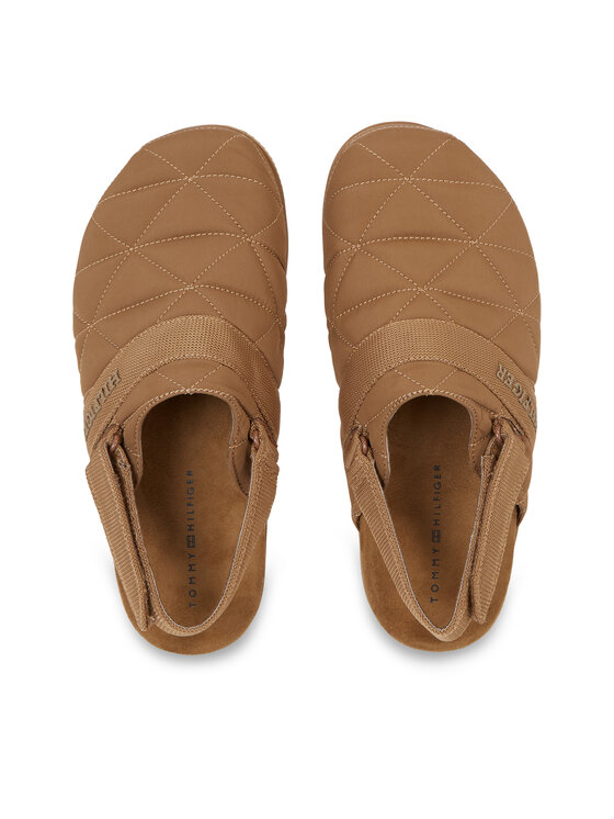 Tommy Hilfiger Tommy Hilfiger Natikači Warm Hilfiger Mule Sandal FM0FM04773 Rjava