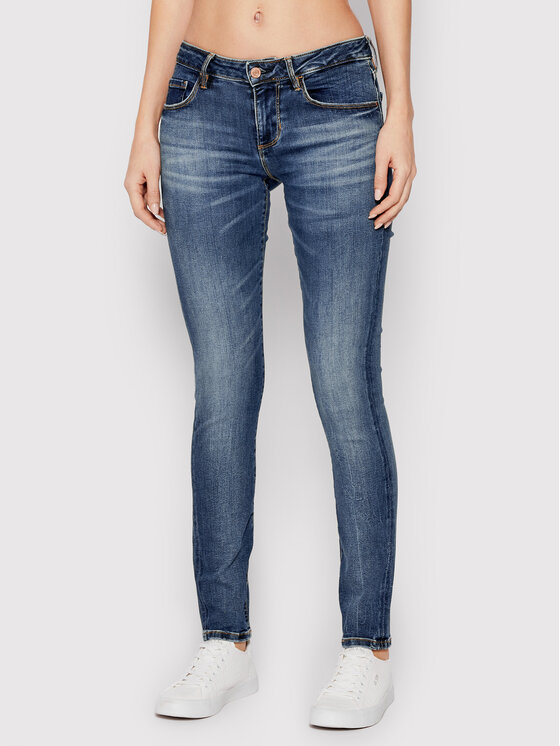 Guess Jeans Hlače Annette W2YA99 D4Q02 Modra Skinny Fit