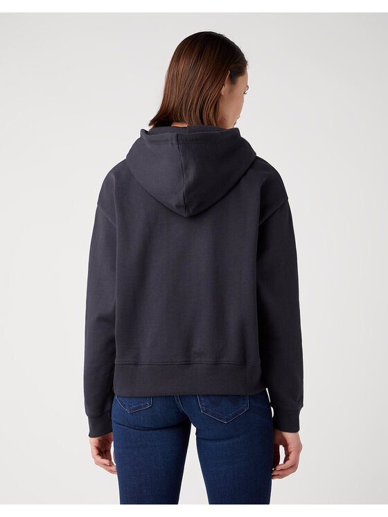 Wrangler Wrangler Felpa REGULAR HOODIE Nero Regular Fit