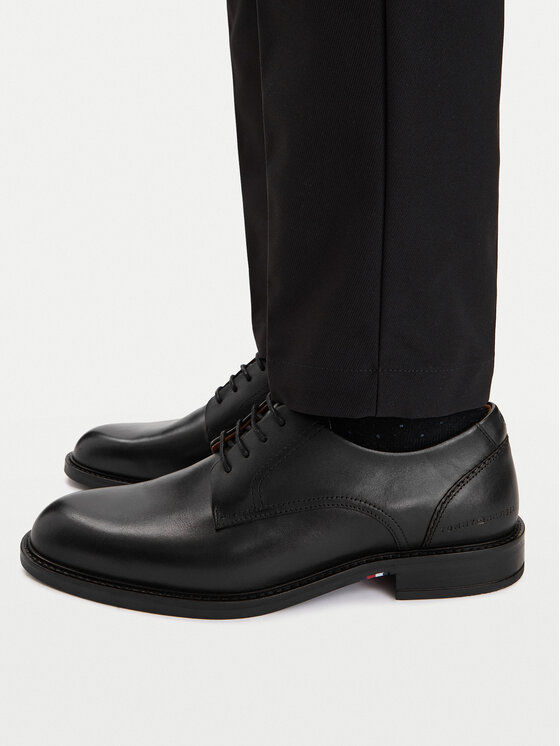 Tommy Hilfiger Оксфордки Corporate Dressy Lth FM0FM06023 Черен