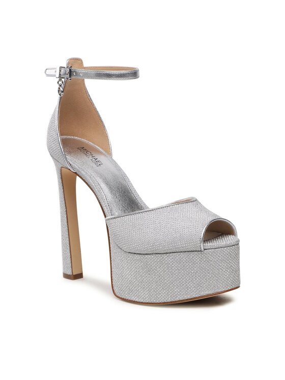 MICHAEL Michael Kors MICHAEL Michael Kors Sandali Martina Peep To Pump 40S3MTHP1Q Argento