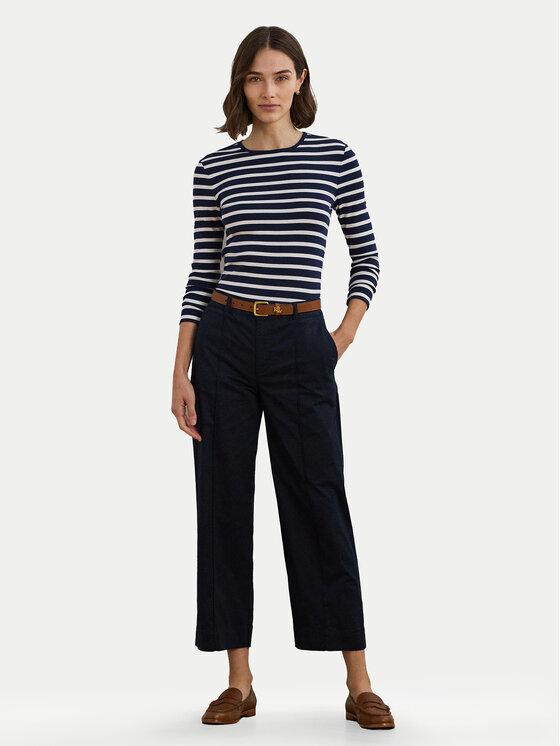 LAUREN RALPH LAUREN LAUREN RALPH LAUREN Панталони тип кюлоти 200876606005 Тъмносин Wide Leg
