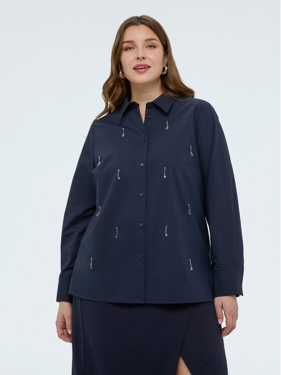 Fiorella Rubino Fiorella Rubino Camicia 5041T001444N034 Blu A-Line Fit