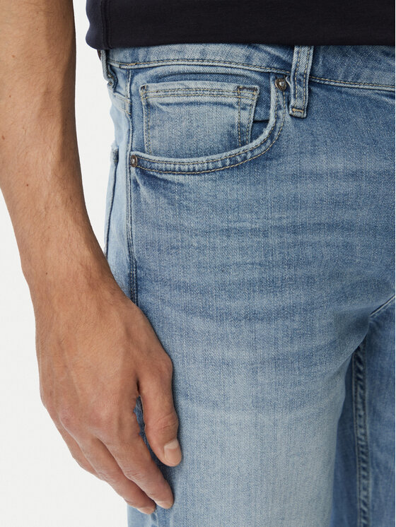 Guess Guess Дънки Finnley M6YAS2 D1479 Син Slim Tapered Fit