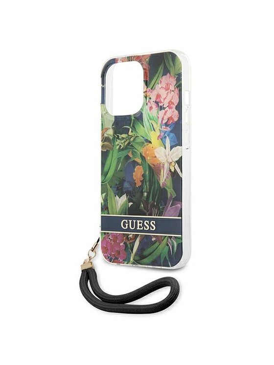 Guess Guess Etui na telefon Flower Cord Niebieski