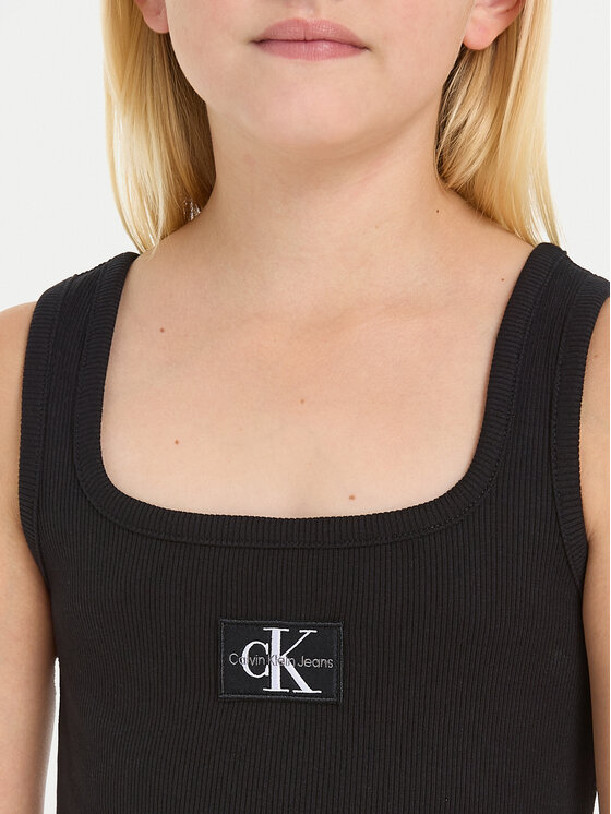 Calvin Klein Jeans Calvin Klein Jeans Ljetna haljina Badge IG0IG02471 Crna Regular Fit