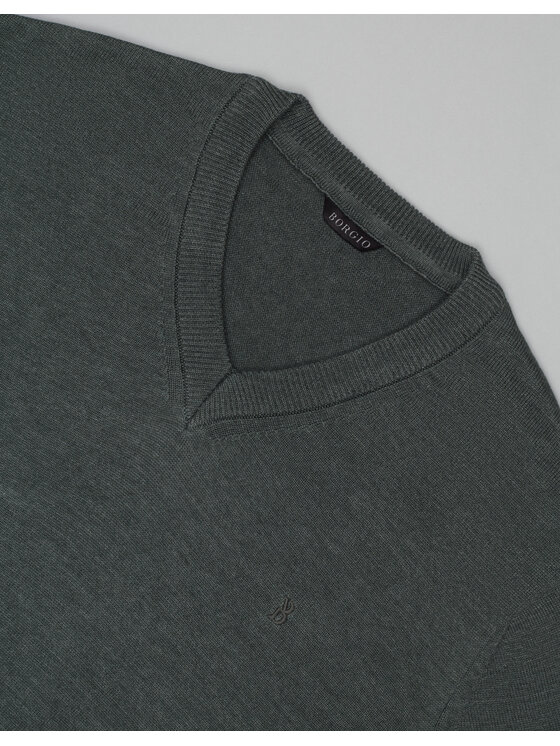 Borgio Borgio Sweter tiriolo_z1 Zielony Regular Fit