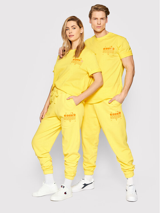 Diadora Diadora T-Shirt Unisex Manifesto 502.178208 Żółty Loose Fit