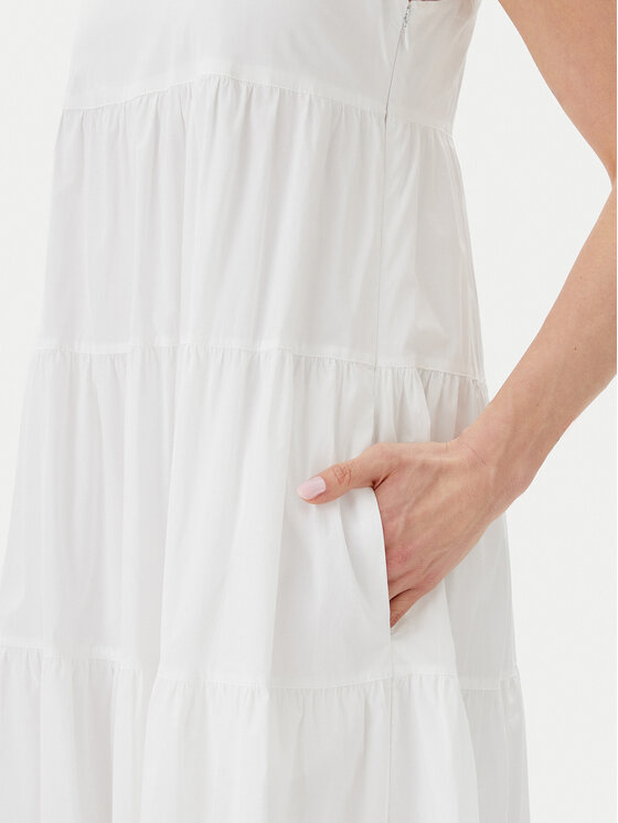 MICHAEL Michael Kors MICHAEL Michael Kors Poletna obleka MS582WLF4C Bela Regular Fit