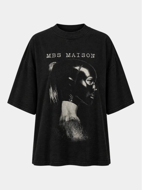 MADE BY SOCIETY MADE BY SOCIETY T-Shirt PORTRAIT - T27456 Czarny Basic Fit
