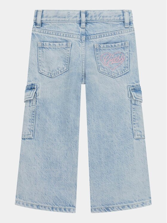 Guess Kids Guess Kids Spodnie materiałowe 173121 Niebieski Regular Fit