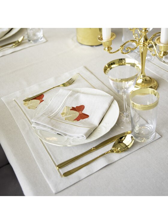Roseberry Home Roseberry Home Podkładka na stół Jingle Bells Mirha Beżowy