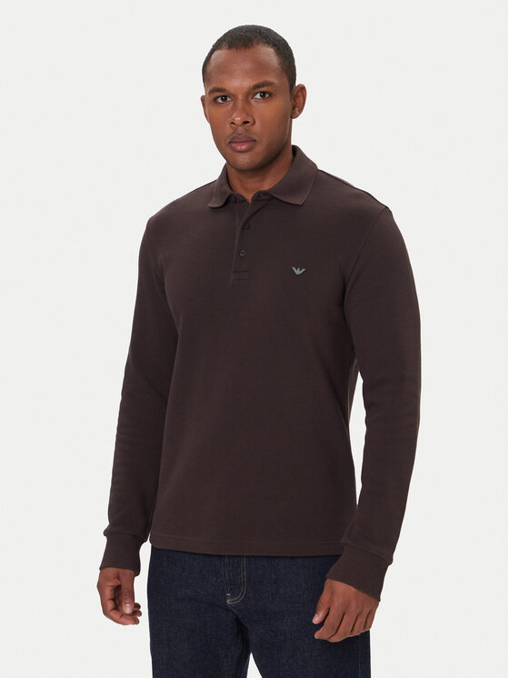 Emporio Armani Underwear Męskie Polo, rozmiar M, Brązowe, EM002200 AF14982 U6031