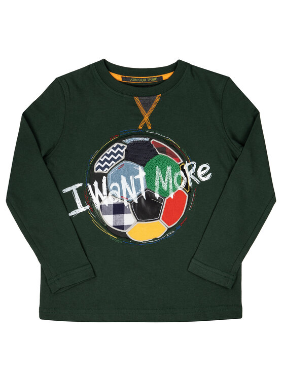 Desigual Desigual Bluza 19WBTK26 Zelena Regular Fit