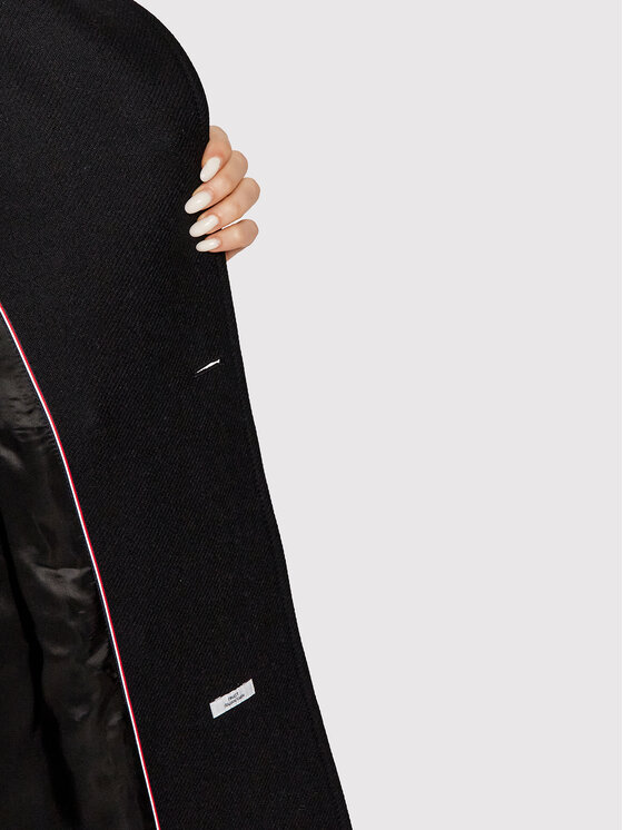 Tommy Hilfiger Tommy Hilfiger Μάλλινο παλτό Crest Button WW0WW32672 Μαύρο Regular Fit