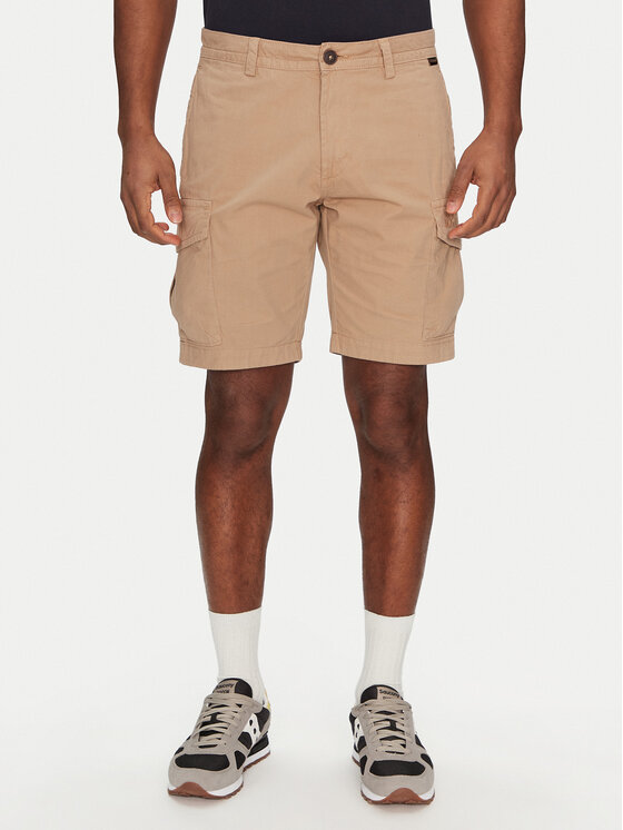 Napapijri Napapijri Pantaloncini di tessuto N-Deline NP0A4HOT Beige Regular Fit