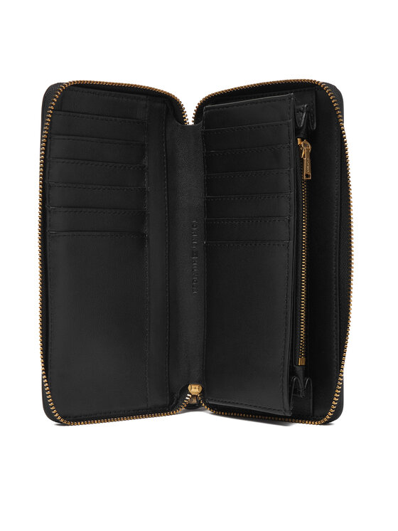 Tommy Hilfiger Tommy Hilfiger Πορτοφόλι Th Leather Lrg Za Wallet AW0AW18941 Μαύρο